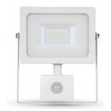 20W Slim Motion Sensor LED Floodlight Cool White 4000K (White Case) - Cheap Light Bulbs