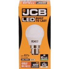 6W (40W) LED Golf Ball Bayonet Light Bulb in Cool White 4000K - Cheap Light Bulbs